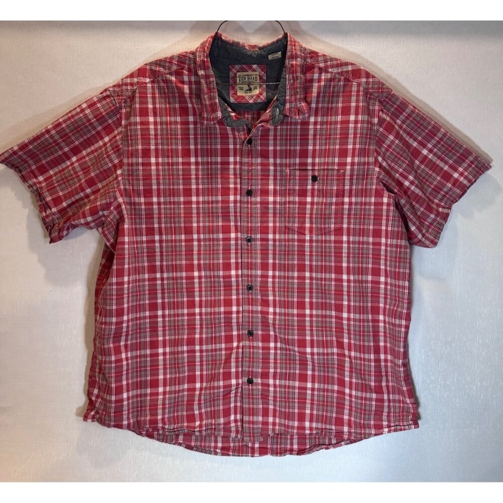 Red Head Brand Co. Short Sleeve Plaid Button Down Shirt 3XLCasual India